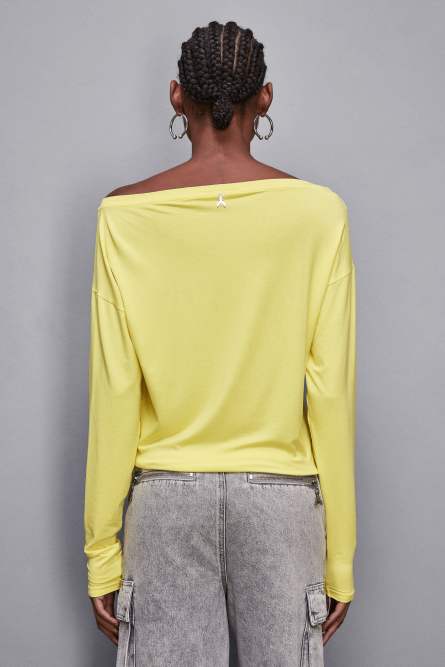 Boat neckline sweater, Yellow, Patrizia Pepe