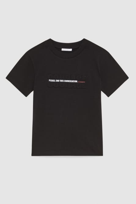 T-shirt with slogan, Black, Patrizia Pepe