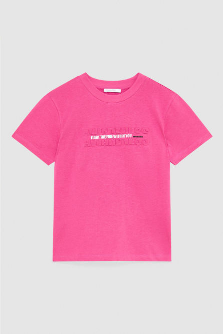 T-shirt with slogan, Pink, Patrizia Pepe