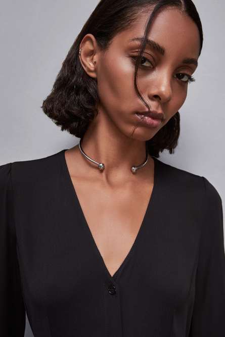 Piercing necklace, Silver, Patrizia Pepe