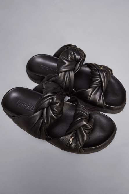 Sandales à nœuds, Noir, Patrizia Pepe