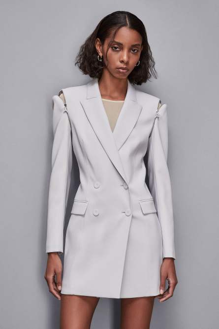 Zippered jacket dress, Grey, Patrizia Pepe