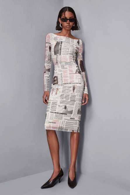 Poster print dress, Multicolor, Patrizia Pepe