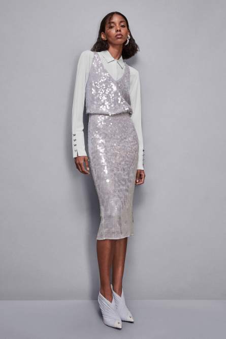 Sequin midi skirt, Grey, Patrizia Pepe