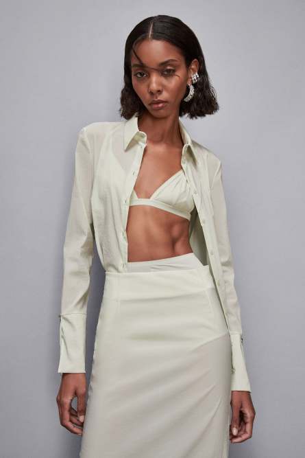 Culottes mit hohem Bund, Grün, Patrizia Pepe