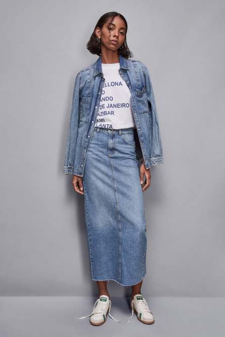 Cotton T-shirt with slogan, White, Patrizia Pepe