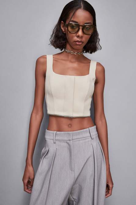 2-in-1 Color Block Dress, Grey, Beige, Patrizia Pepe