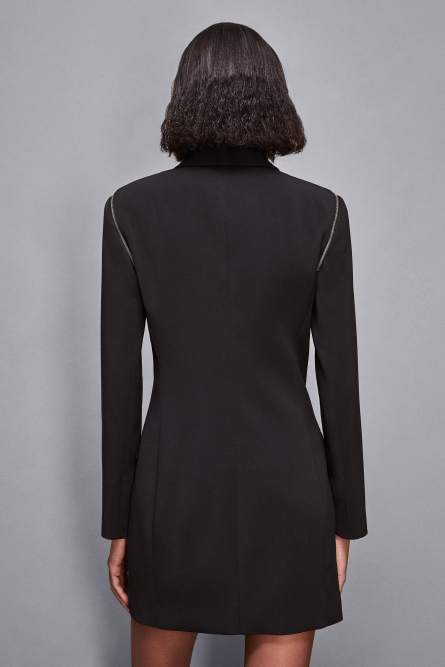 Zippered jacket dress, Black, Patrizia Pepe