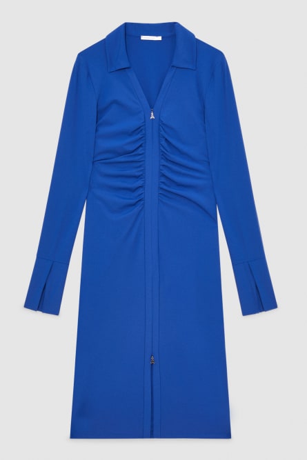 Zippered midi dress, Blue, Patrizia Pepe