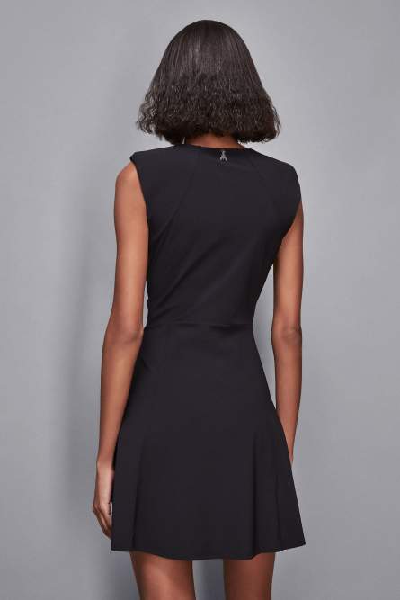 Flared mini dress, Black, Patrizia Pepe