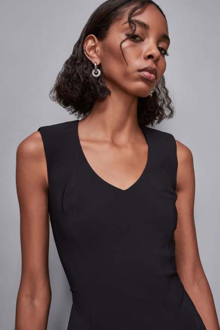 Flared mini dress, Black, Patrizia Pepe