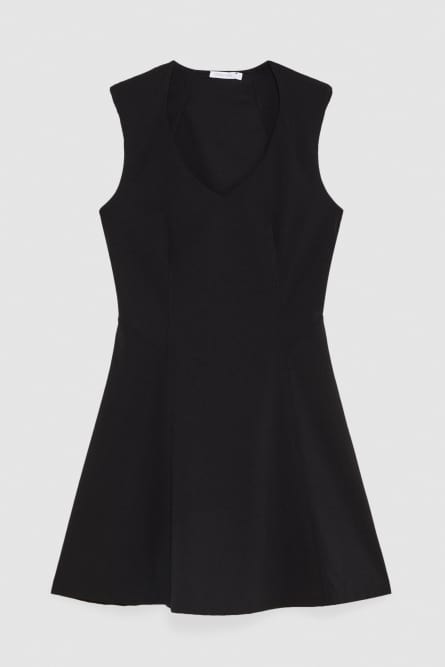 Flared mini dress, Black, Patrizia Pepe