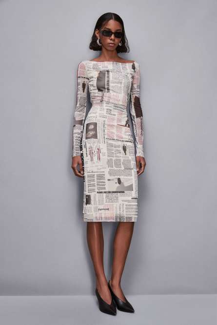 Poster print dress, Multicolor, Patrizia Pepe