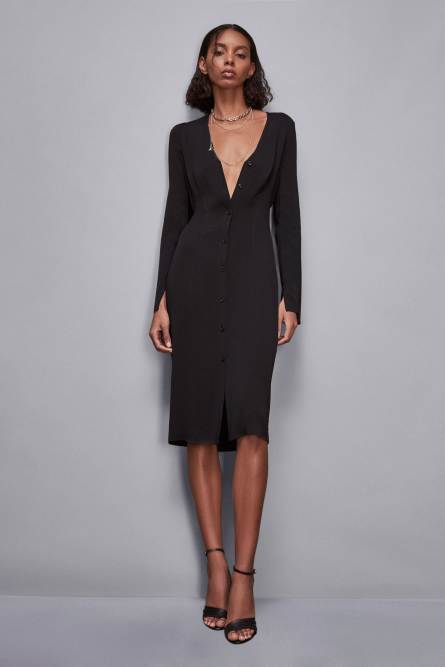 Chemise dress, Black, Patrizia Pepe