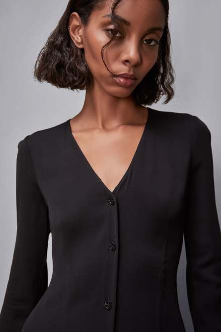 Chemise dress, Black, Patrizia Pepe