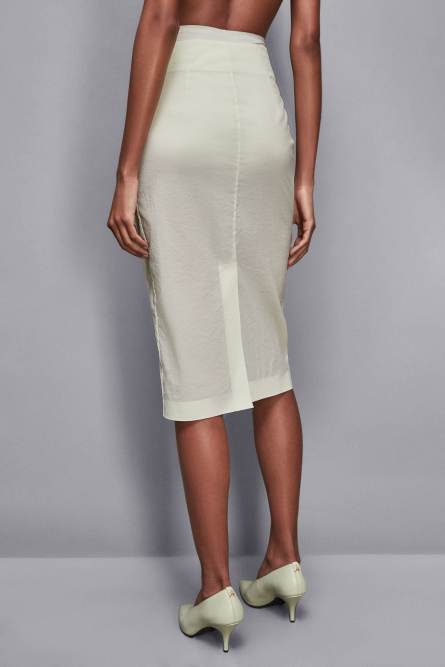 Organza midi skirt, Green, Patrizia Pepe