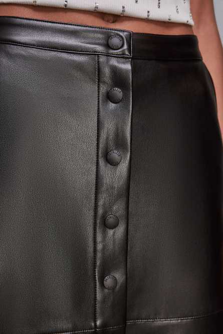 Flared skirt with buttons, Black, Patrizia Pepe