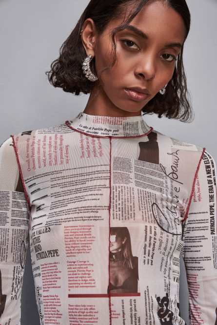 Maglia stampa manifesto, Multicolor, Patrizia Pepe
