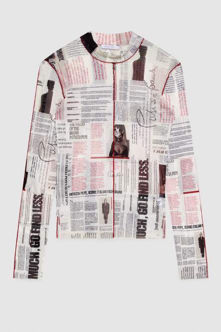 Maglia stampa manifesto, Multicolor, Patrizia Pepe