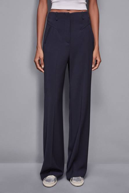 Essential palazzo pants, Blue, Patrizia Pepe