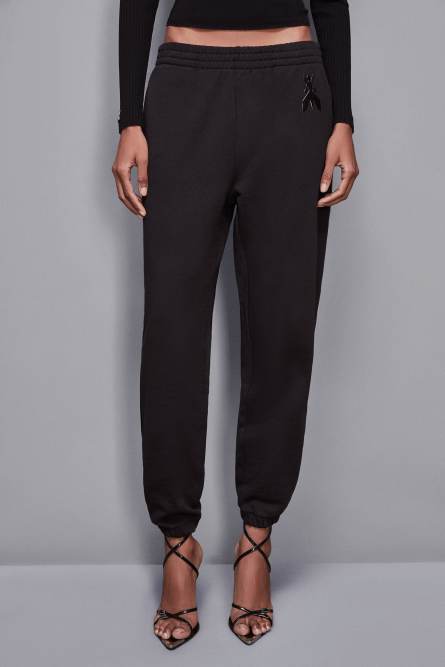 Pantalon de jogging en polaire « Essential », Noir, Patrizia Pepe