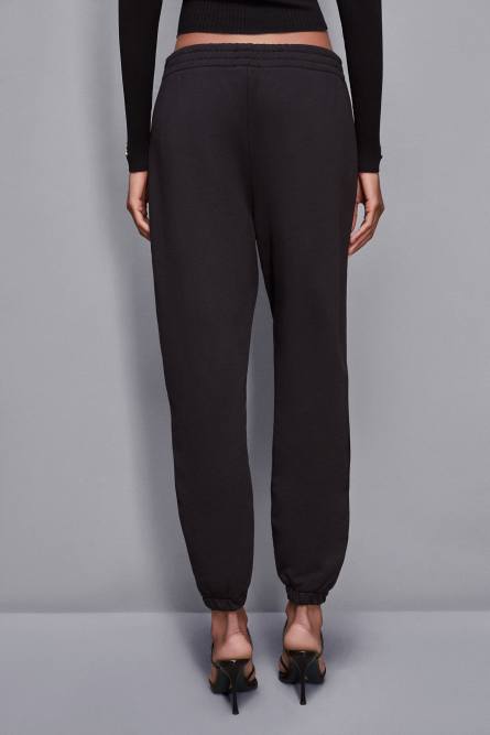 Pantalon de jogging en polaire « Essential », Noir, Patrizia Pepe