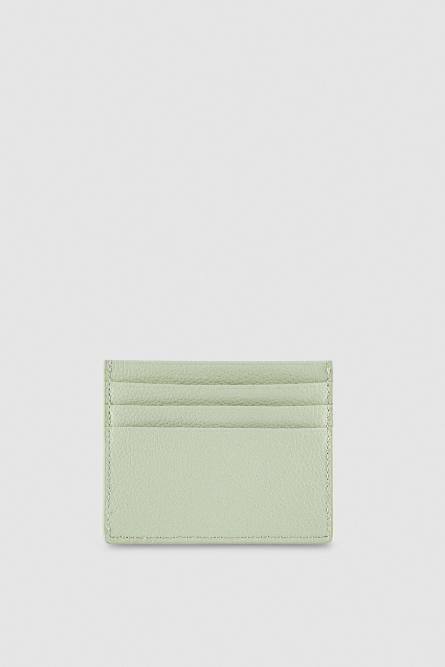 Leather card holder, Green, Patrizia Pepe