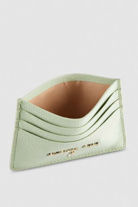 Leather card holder, Green, Patrizia Pepe
