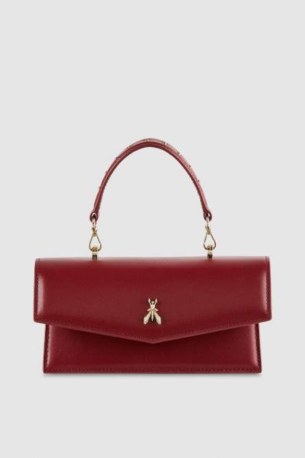 Fly Bamby leather shoulder bag, Red, Patrizia Pepe