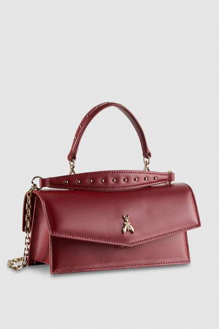 Fly Bamby leather shoulder bag, Red, Patrizia Pepe