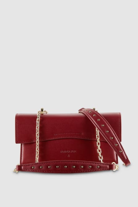 Fly Bamby leather shoulder bag, Red, Patrizia Pepe