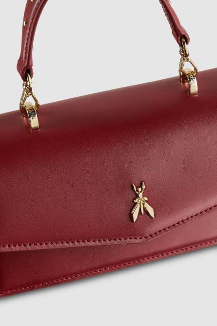 Fly Bamby leather shoulder bag, Red, Patrizia Pepe
