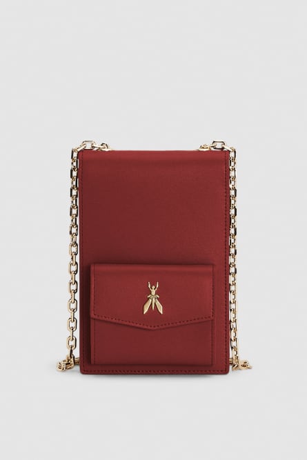 Leather travel item, Red, Patrizia Pepe