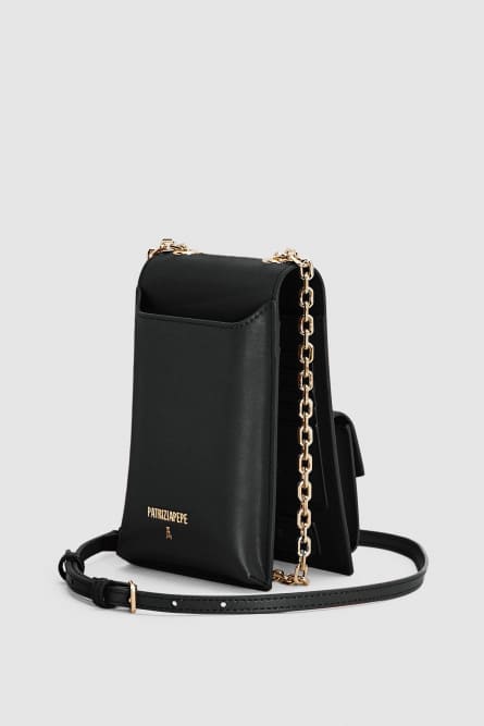 Leather travel item, Black, Patrizia Pepe