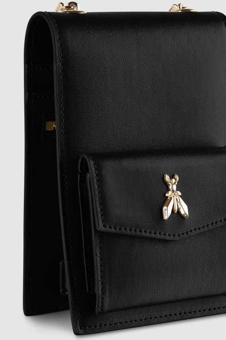 Leather travel item, Black, Patrizia Pepe