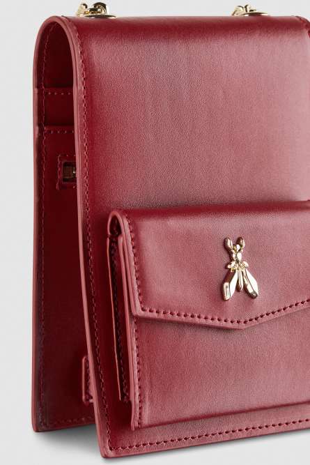 Leather travel item, Red, Patrizia Pepe