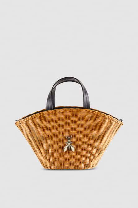 Большая сумка Minimal City Bag из ротанга, Бежевый, Patrizia Pepe