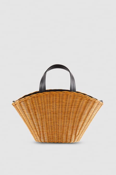 Большая сумка Minimal City Bag из ротанга, Бежевый, Patrizia Pepe