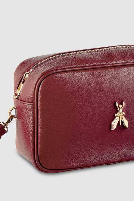 Fly Camera leather bag with chain, Red, Patrizia Pepe