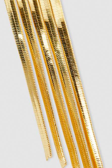 Elegant snake chain earrings, Gold, Patrizia Pepe