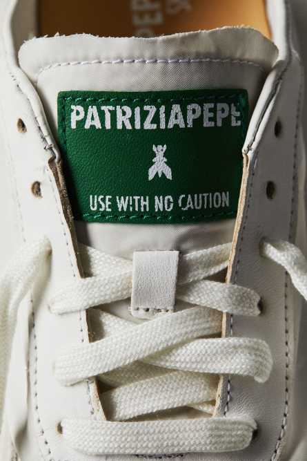 Running SKIN Sneakers &apos;93 in suede and leather, White, Patrizia Pepe