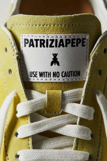 Running SKIN Sneakers &apos;93 in suede, Yellow, Patrizia Pepe