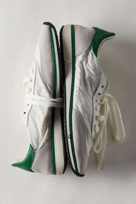 Running SKIN Sneakers &apos;93 in suede and leather, White, Patrizia Pepe