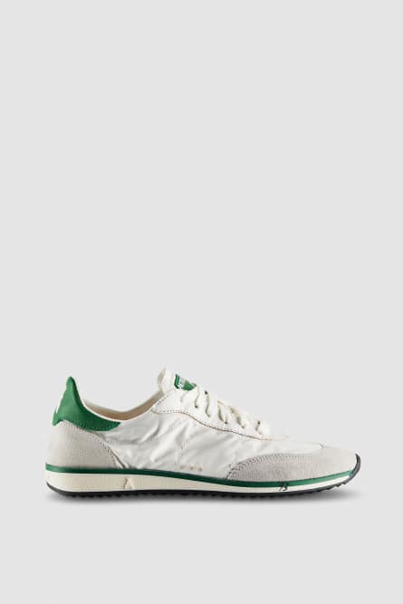 Running SKIN Sneakers &apos;93 in suede and leather, White, Patrizia Pepe