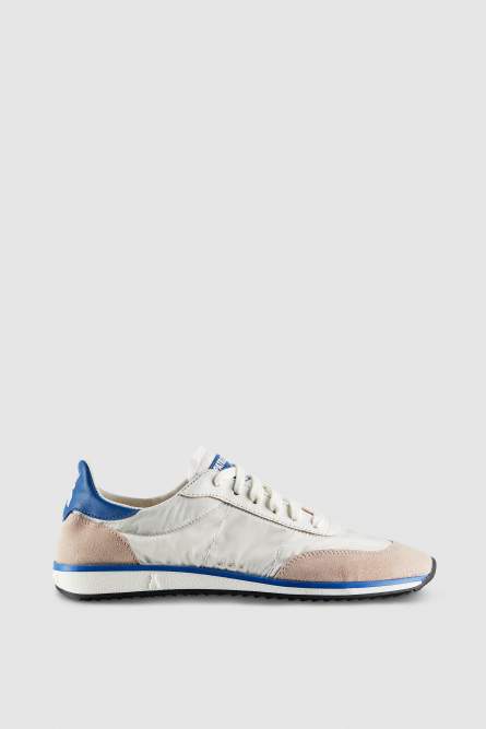 Running SKIN Sneakers &apos;93 in suede and leather, White, Blue, Patrizia Pepe