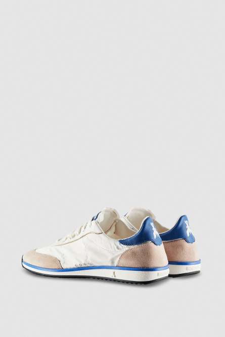 Running SKIN Sneakers &apos;93 in suede and leather, White, Blue, Patrizia Pepe