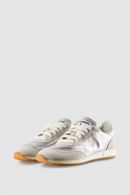 Running SKIN Sneakers &apos;93 laminated, Silver, Patrizia Pepe