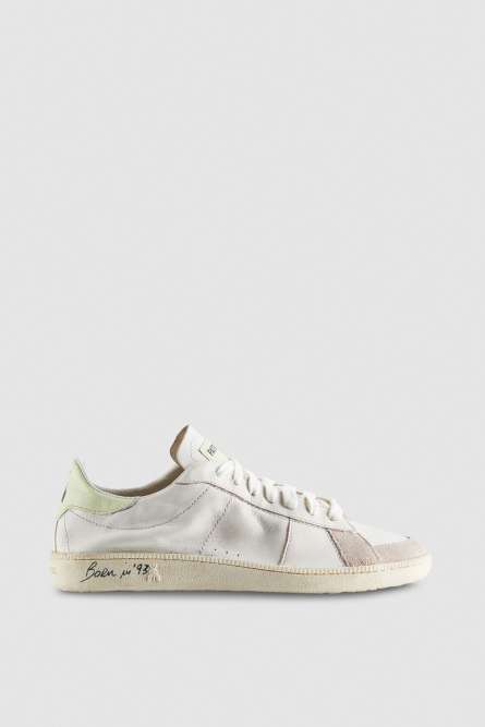 SKIN Sneakers &quot;Born in &apos;93&quot; из кожи наппа, Белый, Зеленый, Patrizia Pepe