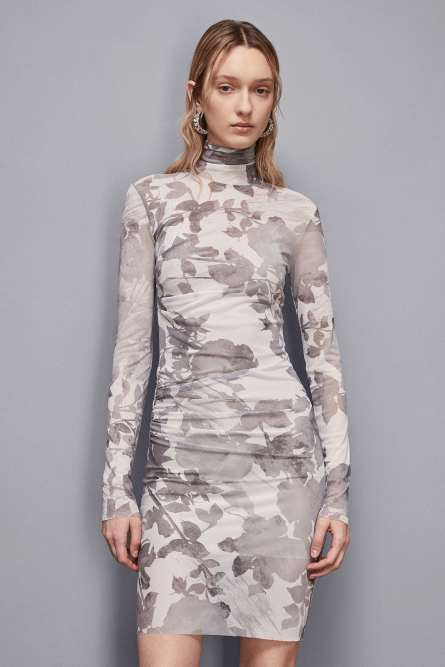 Floral print dress, Grey, Patrizia Pepe