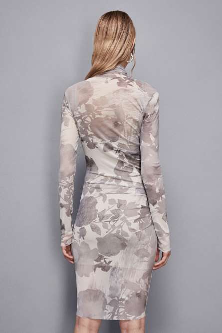 Floral print dress, Grey, Patrizia Pepe